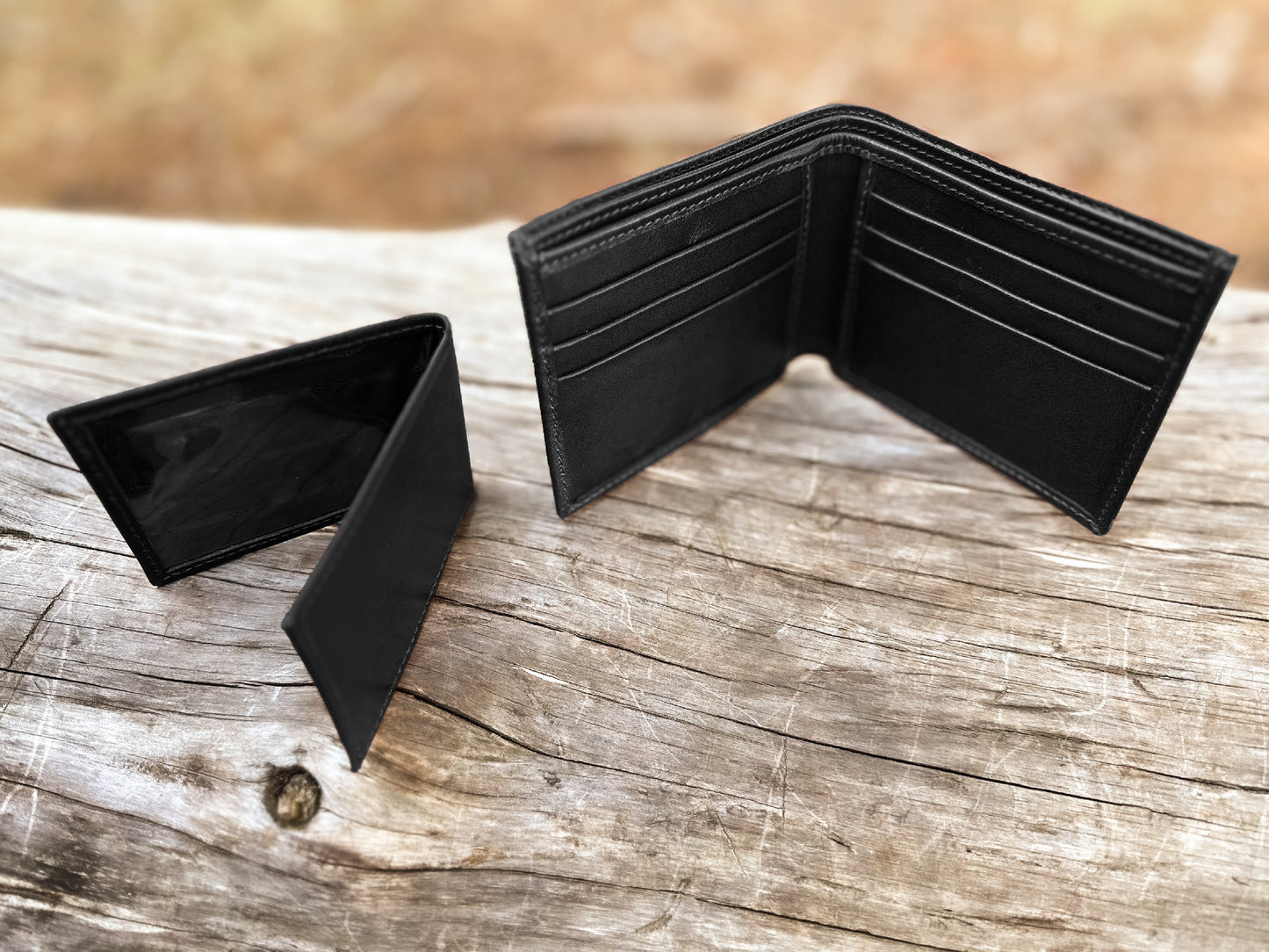 Billetera Hombre clasica negra Dearwood con tarjetero