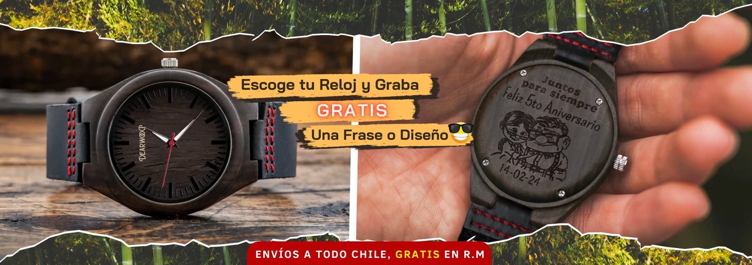 Reloj de madera personalizado Dearwood