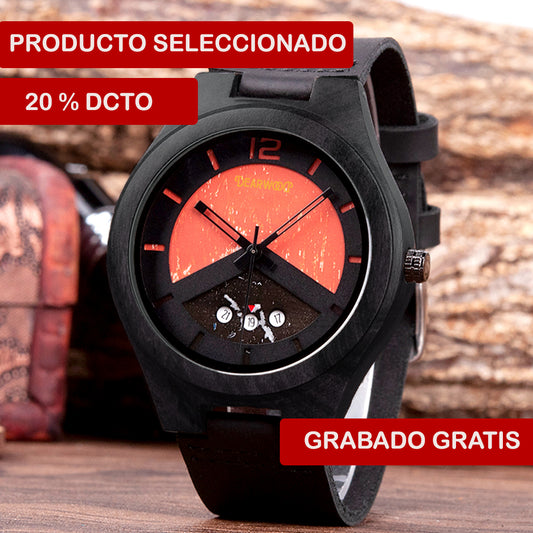 Reloj de madera Vulcano Dearwood