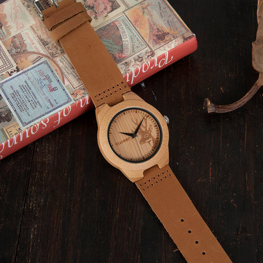 Reloj de Madera Ciervo Dearwood imagen superior