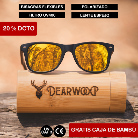 Lentes de sol de madera Buxton Yellow Dearwood
