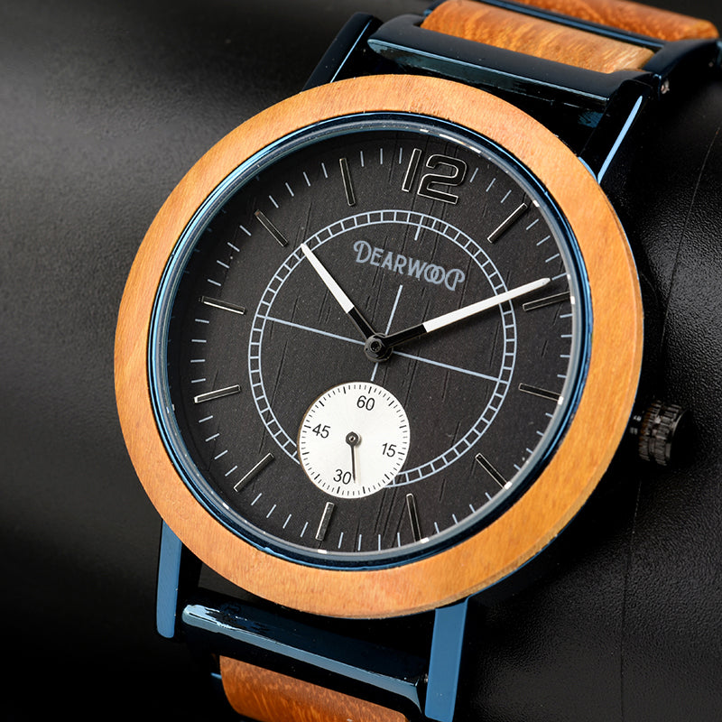 Reloj de madera Capella dearwood detalles