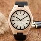 Reloj de madera Dearwood Ivory vista frontal 2