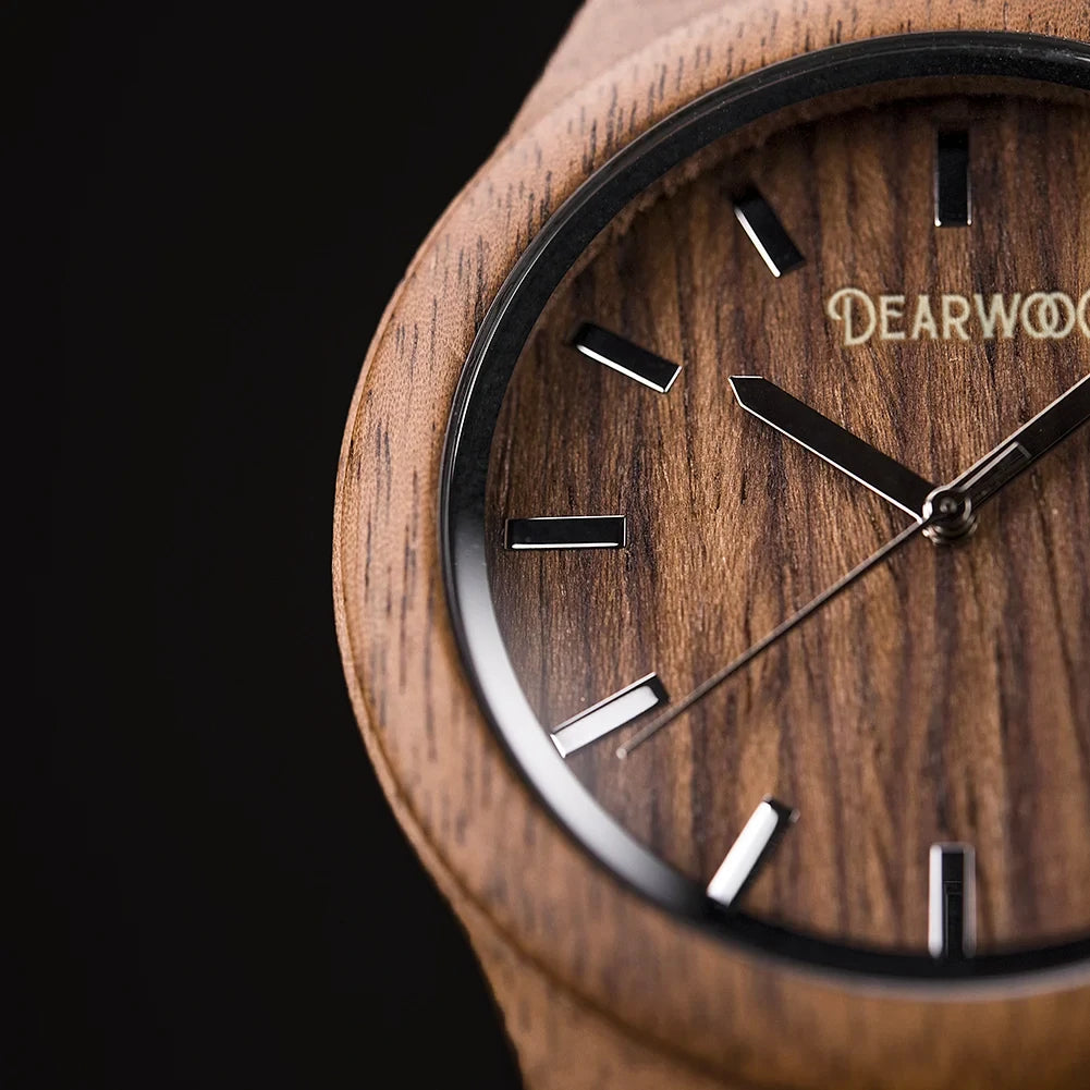 Reloj de madera Dearwood detalle dial