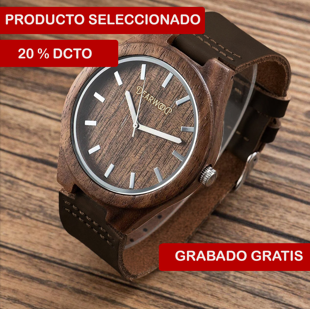 Reloj de madera Dearwood 