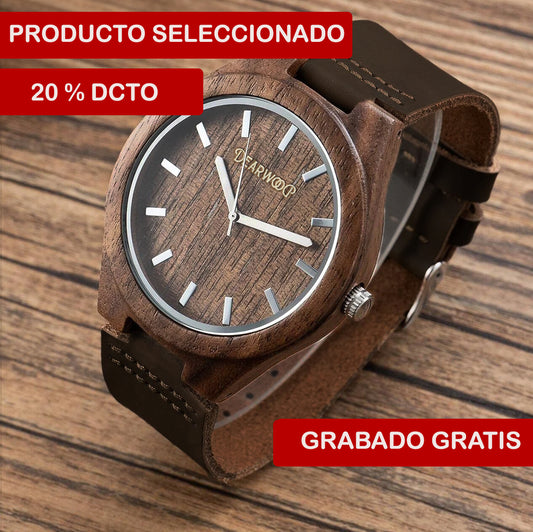 Reloj de madera Dearwood
