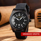 reloj de madera noir dearwood vista frontal