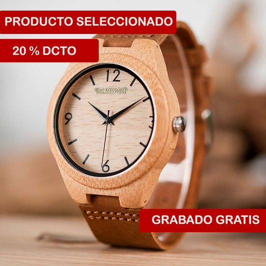 Reloj de madera Sagano Dearwood