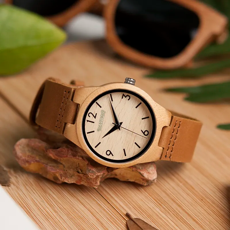 Reloj de madera Sagano Dearwood vista frontal