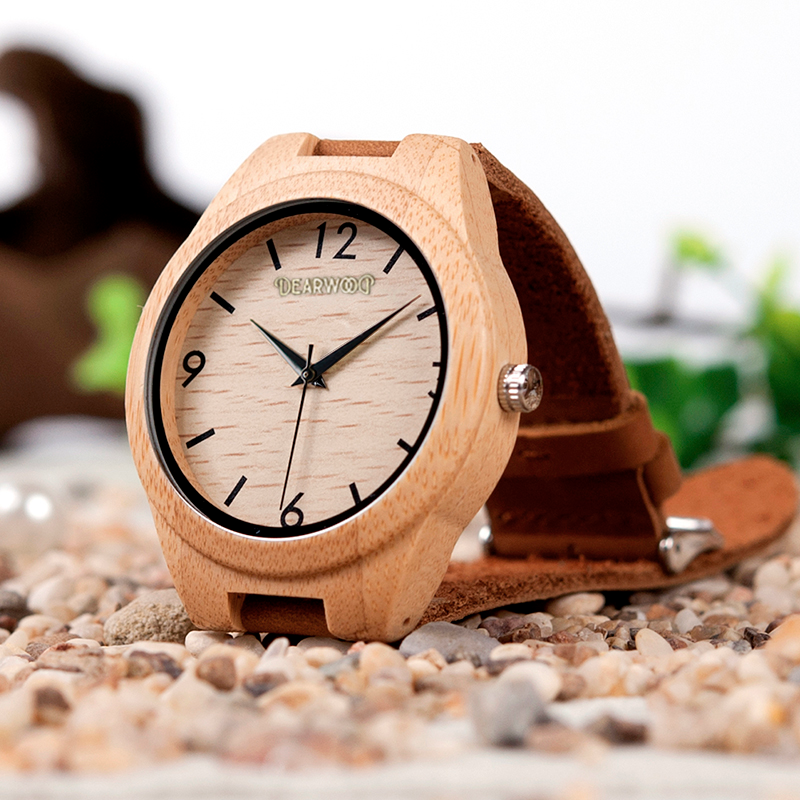 Reloj de madera Sagano Dearwood vista frontal