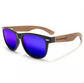 Lentes de sol de madera polarizados Buxton Dark Blue Dearwood