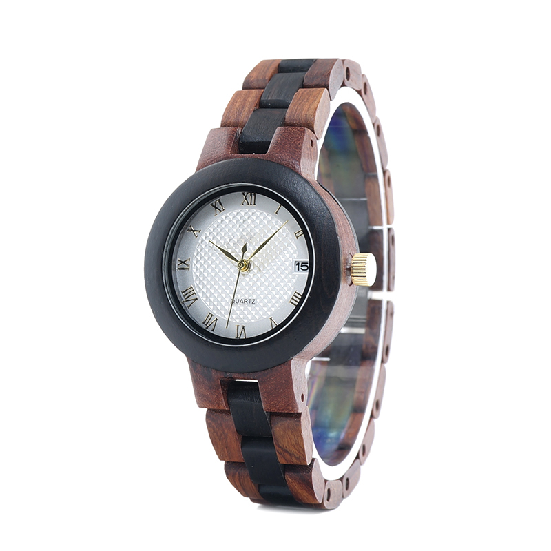 Reloj de madera Orbita lunar Dearwood imagen lateral