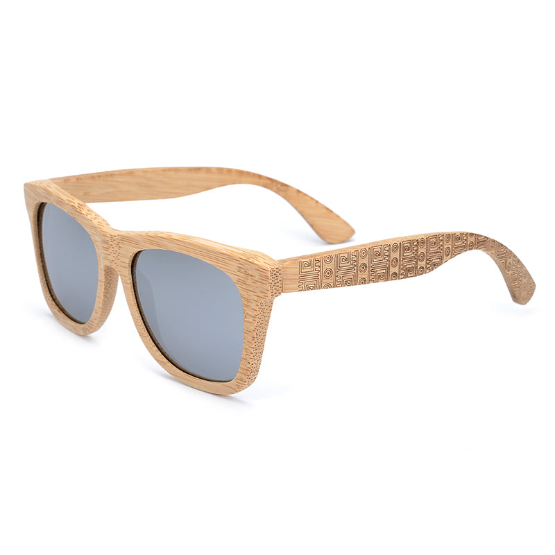 Lentes de sol de Madera polarizado tipo espejo Dearwood vista lateral