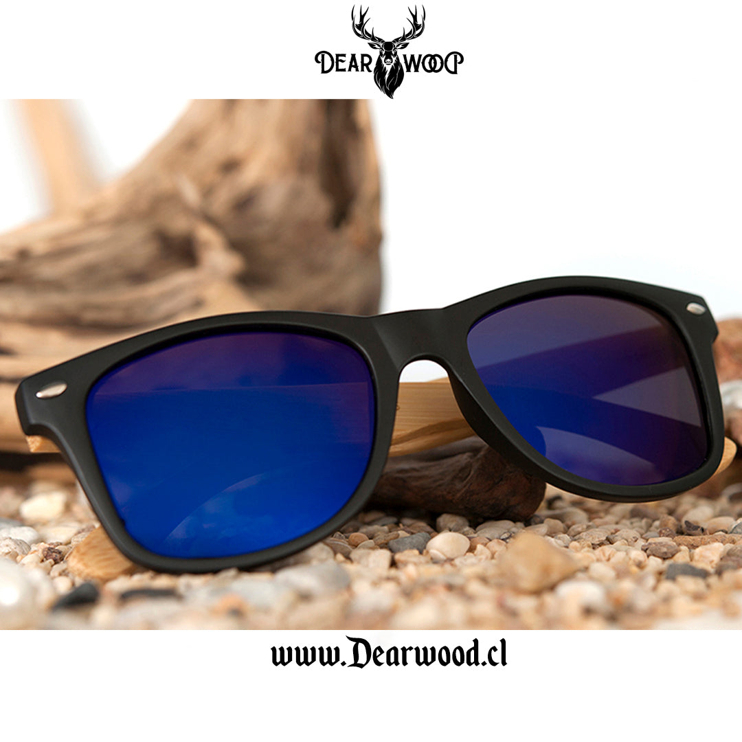 Lentes de sol de Madera Buxton Blue Basic Dearwood