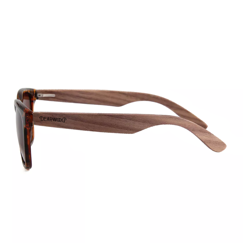 Lentes de sol de madera Serengueti Brown Dearwood imagen lateral