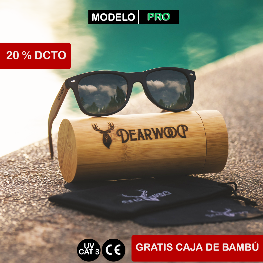 Lentes de sol de madera Buxton Black Dearwood