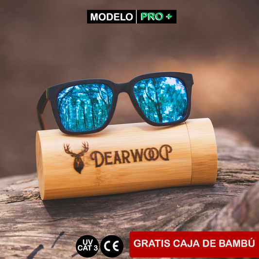 Lente de sol de madera Pukalani polarizado tipo espejo Dearwood