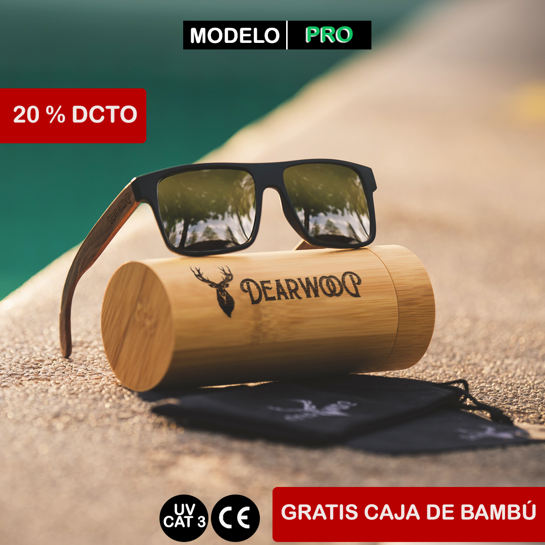 Lentes de sol de Madera Sunset Black polarizado Dearwood