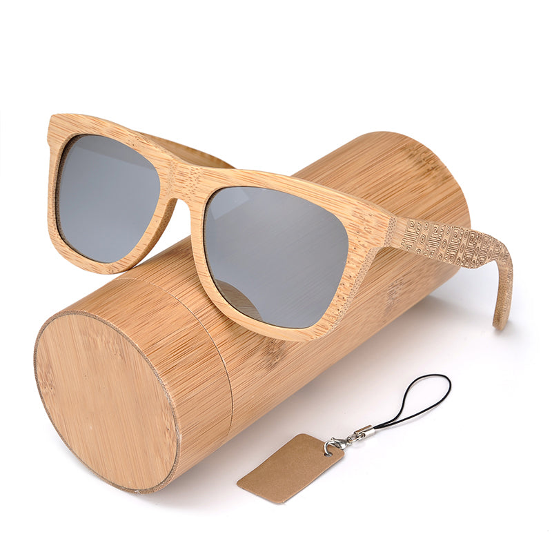 Lentes de sol de Madera polarizado tipo espejo Dearwood en caja de madera