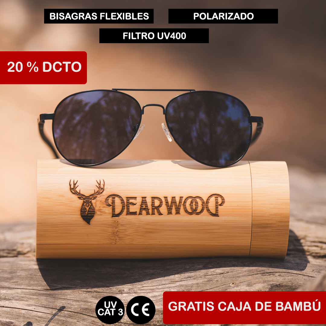 Lentes de sol de madera Maverick Black Dearwood