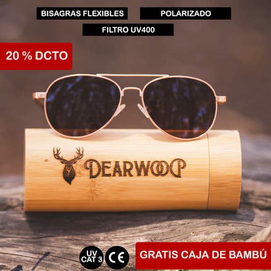 Lentes de sol de madera Maverick Brown Dearwood