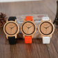 Reloj de Madera Los tres Prismas Dearwood vista frontal