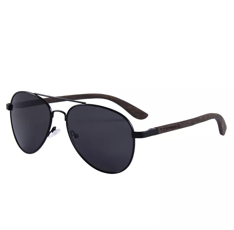 Lentes de sol de madera Maverick Black Dearwood imagen lateral