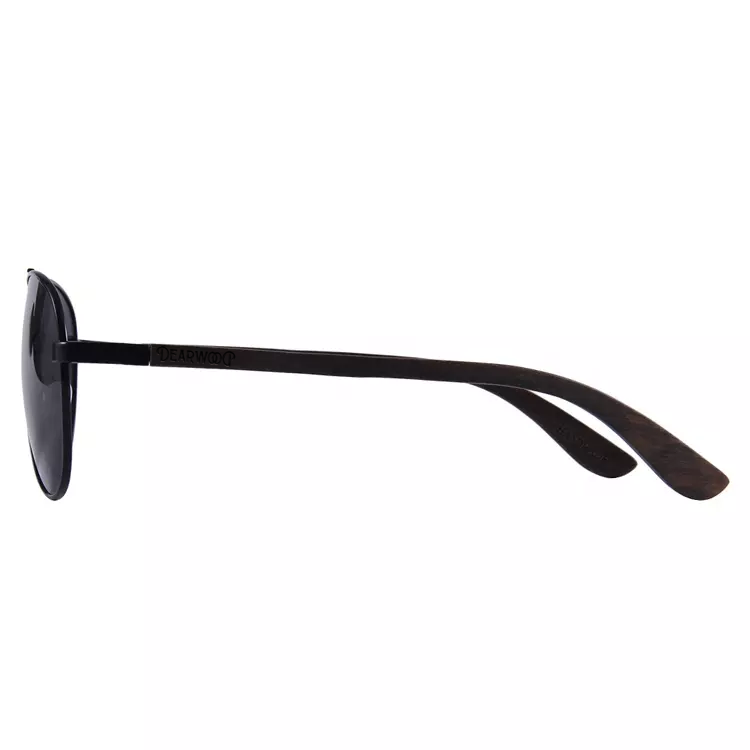 Lentes de sol de madera Maverick Black Dearwood imagen lateral