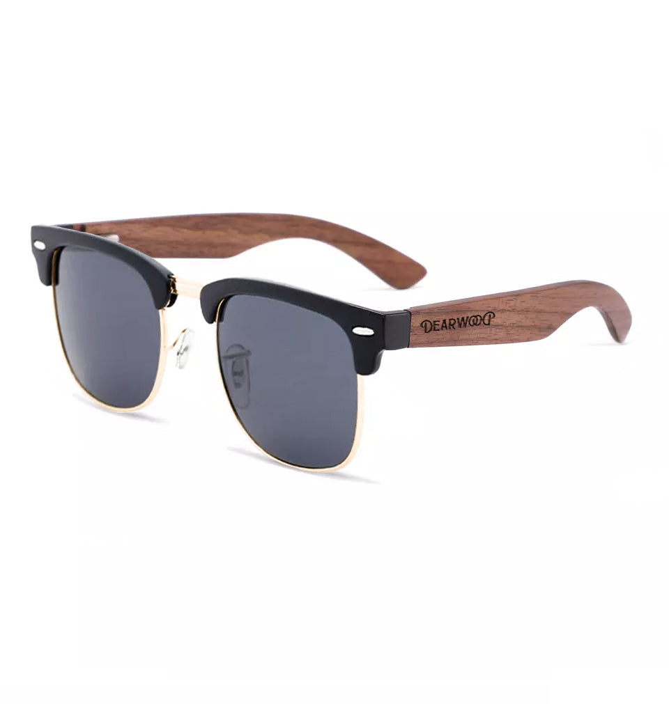 Lente de sol de Madera Urban Club Black polarizado Dearwood vista superior