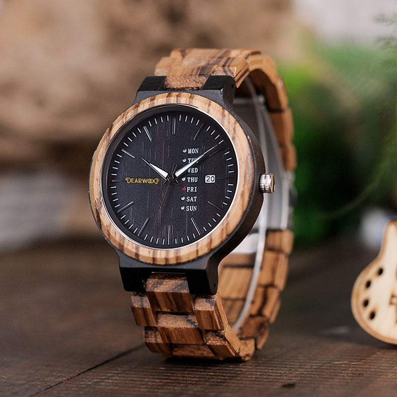 Reloj de madera Orbita lunar Dearwood