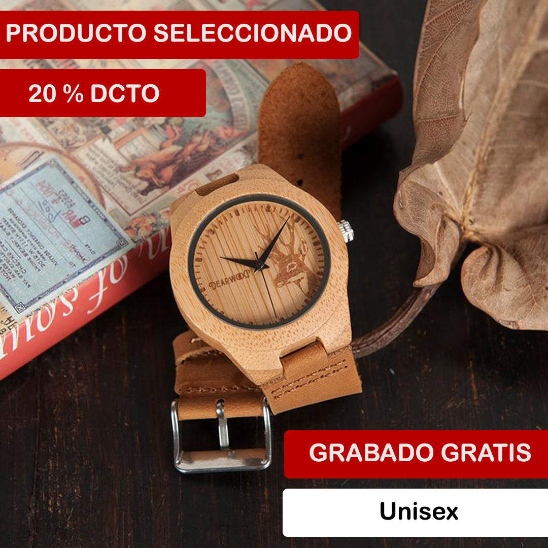 Reloj de Madera Ciervo Dearwood