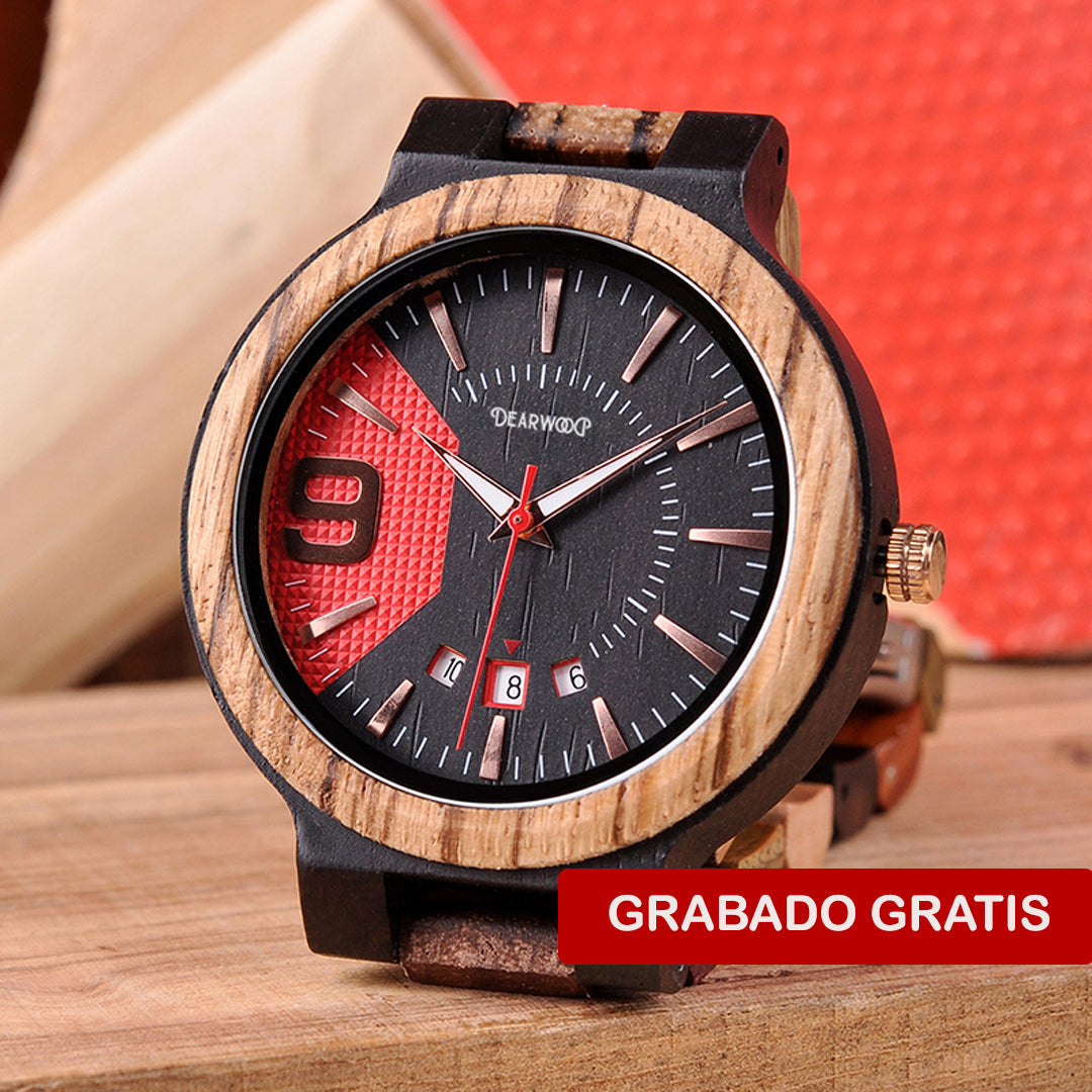  Reloj de Madera Halcón Nocturno Dearwood